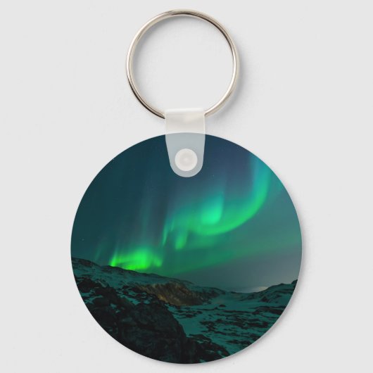 Green Northern Lights Sleutelhanger (Voorkant)