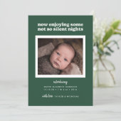 Green Now Enjoying Some Not So Silent Nights Feestdagenkaart (Staand voorkant)