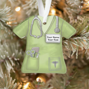 Green Nurse Acrylic Ornament