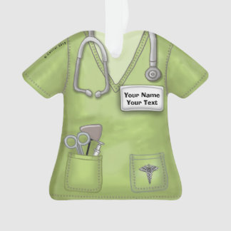 Green Nurse medische scrubs ornament
