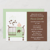 Green Nursery Baby shower Kaart (Voorkant / Achterkant)