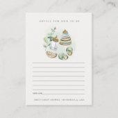 Green Nursery Essential Advice for Mum Baby shower Informatiekaartje (Voorkant)