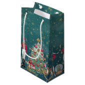 Green Nutcracker Ballet Holiday Gift Bag Klein Cadeauzakje (Voorkant Gekanteld)