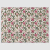 Green Nutcracker with Holiday Florals Tissuepapier (Voorkant)