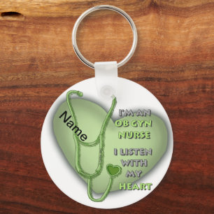 Green ObGyn Nurse Sleutelhanger