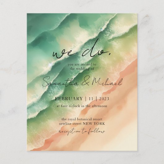 Green Ocean Beach Party Seizoen Zomer Flyer (Voorkant)