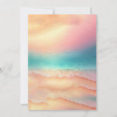 Green Ocean Beach Waterverf Signature Sunny Save The Date (Achterkant)