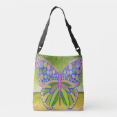 Green Ocean Butterfly Crossbody Bag Tas (Achterkant)