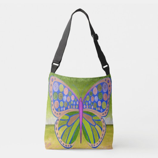 Green Ocean Butterfly Crossbody Bag Tas (Voorkant)
