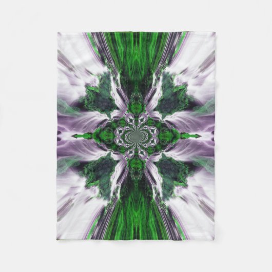 Green Ocean Cascade Fleece Baby Blanket Deken (Voorkant)