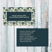 Green Ocean Waves Psychotherapeut Counselor Healer Visitekaartje