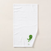 Green Octopus Design Monogrammed Bad Handdoek (Handdoek)
