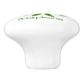 Green Octopus Design Personalised Keramische Knop (Zijkant)