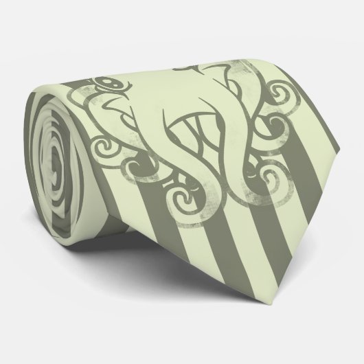 Green Octopus  Stropdas (Opgerold)