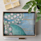 Green Octopus Waterverf Art Tissuepapier (Geschenk)