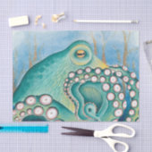 Green Octopus Waterverf Art Tissuepapier (Craft)