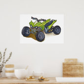 Green off road adventure quadracycle  poster (Keuken)