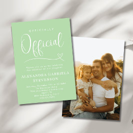 Green Officially Official Adoption Day Party Photo Kaart