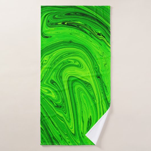 Green oil is abstract background. Grijskruid Badhanddoek (Badhanddoek)