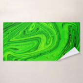 Green oil is abstract background. Grijskruid Badhanddoek (Badhanddoek)