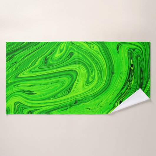 Green oil is abstract background. Grijskruid Badhanddoek (Badhanddoek)
