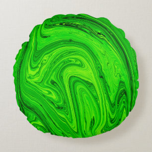 Green oil is abstract background. Grijskruid Rond Kussen
