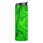 Green oil is abstract background. Grijskruid Thermosbeker (Gedraaid links)