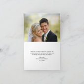 Green Olive Branch Wreath Wedding Hartelijk dank Bedankkaart (Binnen)