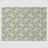 Green Olive & Leaf Pattern On Pastel Green Tissuepapier (Voorkant)