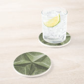GREEN/OLIVE STAR coaster Zandsteen Onderzetter (Zijkant)
