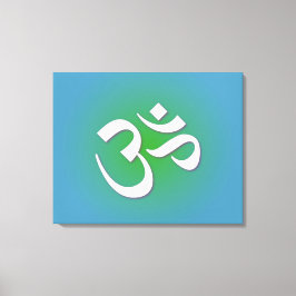 Green Om Symbol Canvas Afdruk