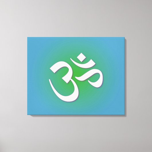 Green Om Symbol Canvas Afdruk (Voorkant)