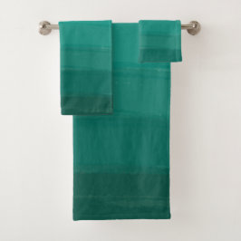 Green Ombre Bath Towel Set Bad Handdoek