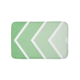 Green Ombré Chevron Stripes Pattern Badmat