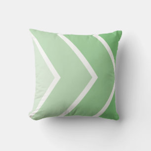 Green Ombré Chevron Stripes Pattern Kussen