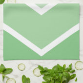 Green Ombré Chevron Stripes Theedoek (Gevouwen)