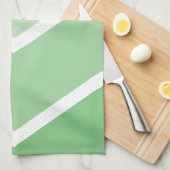 Green Ombré Chevron Stripes Theedoek (Quarter Fold)