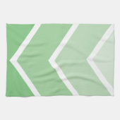 Green Ombré Chevron Stripes Theedoek (Horizontaal)