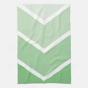Green Ombré Chevron Stripes Theedoek