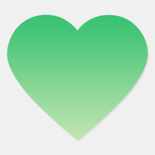 Green Ombre Hart Sticker