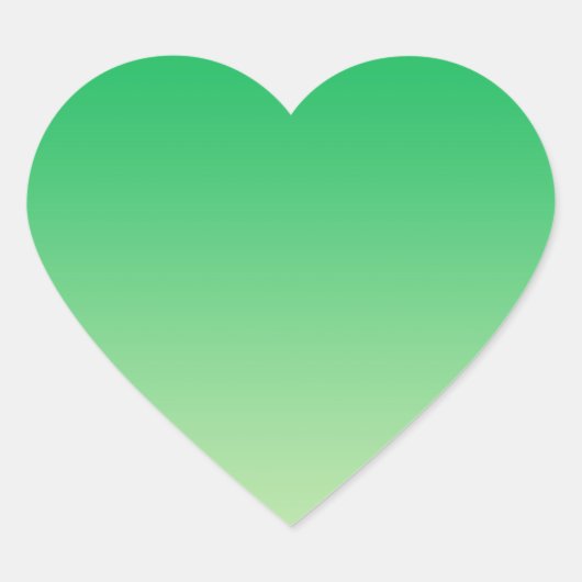 Green Ombre Hart Sticker (Voorkant)