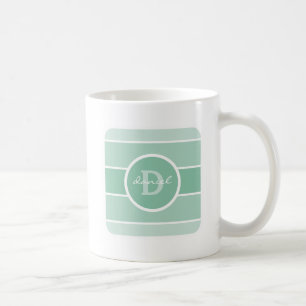 Green Ombre Monogram Koffiemok