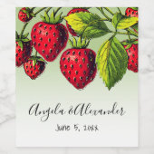 Green Ombre Red  aardbeien Weddenschap Wijn Etiket (Enkel label)
