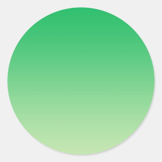 Green Ombre Ronde Sticker (Voorkant)