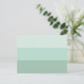 Green Ombre Striped Briefkaart (Staand voorkant)