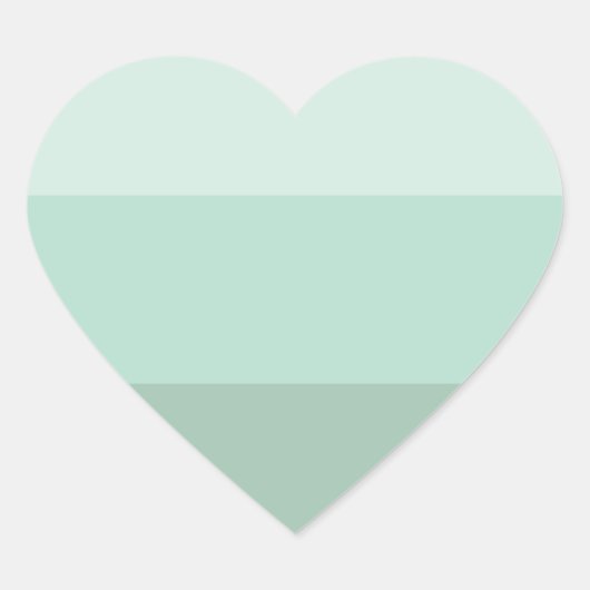 Green Ombre Striped Hart Sticker (Voorkant)
