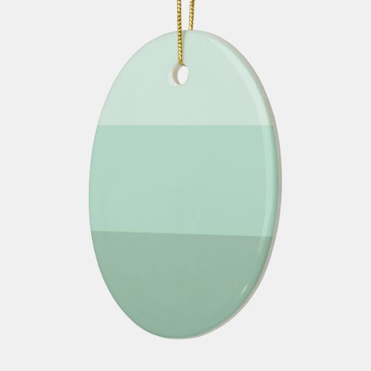 Green Ombre Striped Keramisch Ornament (Links)
