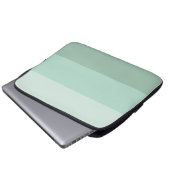Green Ombre Striped Laptop Sleeve (Voorkant onderkant)