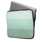 Green Ombre Striped Laptop Sleeve (Voorkant Links)