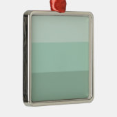 Green Ombre Striped Metalen Ornament (Rechts)